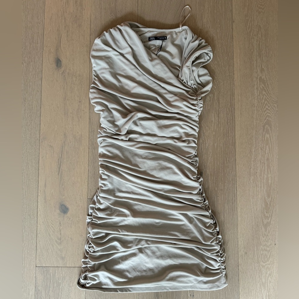 Zara Asymmetrical neck dress